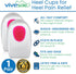 ViveSole Gel Heel Cups (Pair) - Silicone Cushion Insert Pads for Pain Relief, Plantar Fasciitis, Heel Spurs, Shoes
