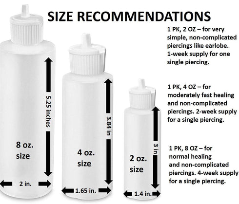 Wacan FAST-HEALING BROAD APPLICATION SALINE SOLUTION for PIERCINGS, Organic Drug-Free Aftercare with Sea Salts & Clove
