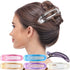 RC ROCHE ORNAMENT 6 Pcs Women's French Barrette Classic Duckbill Alligator Hair Decor Clips Medium Transparent