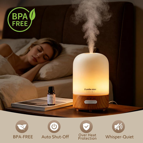 Yoga(<25dB) Essential Oil Diffuser for Home, Ultrasonic Cool Mist Air Aromatherapy Humidifier, Mini Scent Air Machine