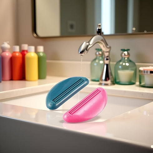 Wentoenapp 2Pcs Toothpaste Squeezer Squeeze Tooth Paste Tube Cosmetics Cleanser Extruder Clamps Toothpaste Dispenser