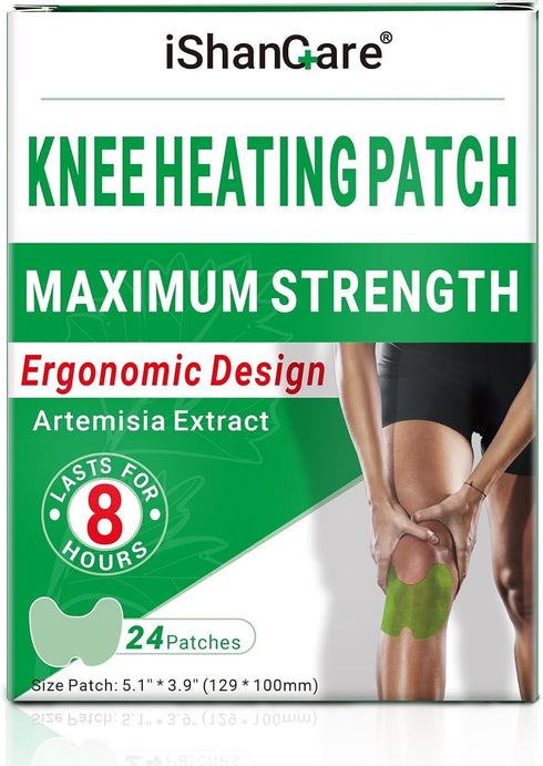 Knee Pain Patches - 48 Count Herbal Plaster Maximum Strength Heat Patches for Joint Soreness Relief (2 Pack)