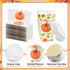 Nihuecne 50 Pack 16 oz Fall Themed Disposable Coffee Cups with Snap-on Lids and Sleeves - for Hot or Cold Drinks