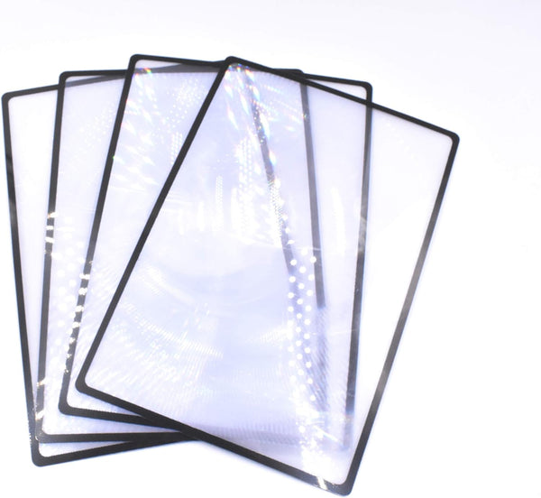 4 Pack of 3X Magniifying Full Page Magnifier Fresnel Lenses Ideal for Reading Small Prints by Art&Beauty