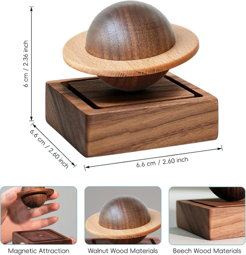 Planet Wooden Essential Oil Diffuser - Walnut Aroma Therapy for Home, Office, Car, Yoga Hall and SPA - Passive Diffuser