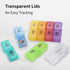 Yurkim 7-Day Mini AM PM Pill Organizer with Pill Cutter, Detachable Daily Pods, Slim Portable Travel Case, Pocket Purse