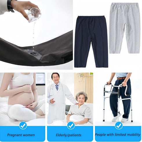 Yodilala TPU Incontinence Care Trousers,Washable Elastic Adjustable Patient Care Trousers,Patient Diaper Pants Ideal