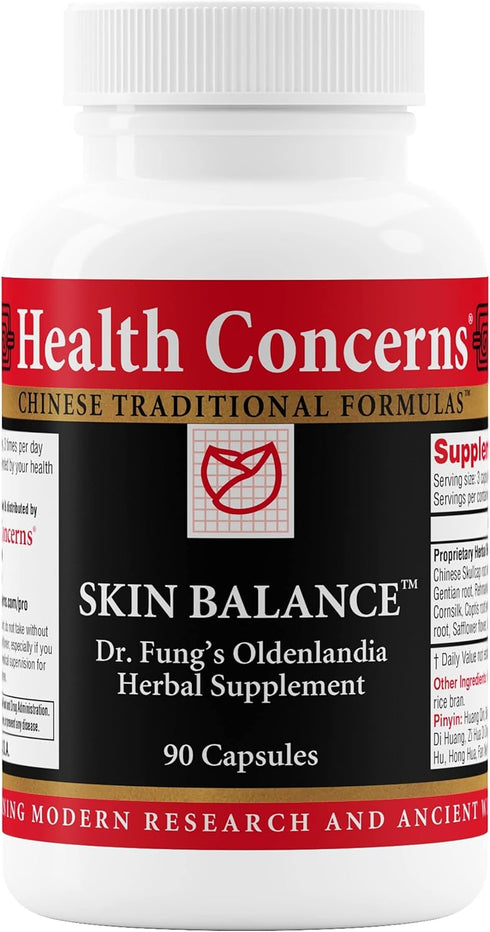 Health Concerns Skin Balance, Circulation Support & Skin Supplement, 90 Capsules