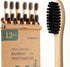 YD WINGTAI Bamboo Toothbrush Biodegradable WoodenToothbrushes 12pack Natural Travel Size Organic Charcoal Tooth Brush