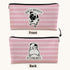 Pug Gifts for Pug Lovers Pink Stripe Makeup Bag,Pug Canvas Zipper Pouch,Cute Pug Stuff Cosmetic Bag,Funny Guess What It's Pug Butt Gifts for Women Birthday Gifts for Teen Girls Pug Mom