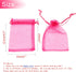 100Pcs Organza Bags, 4x6 Inch Hot Pink Small Jewelry Bag, Drawstring Mesh Gift Bags for Wedding Party Favor