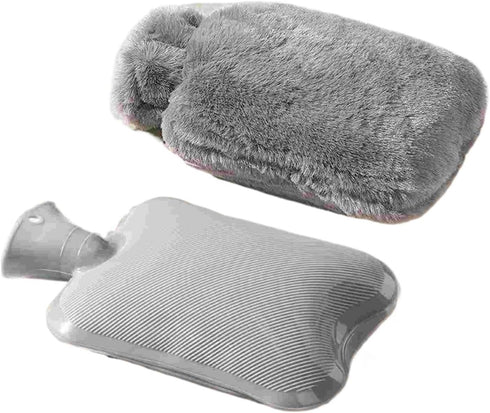 GUOSPIUS Hot BottleHot Water Bottle with Cover 2PCS Winter Plush Hot Water Bag
