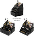 READAEER 3 Pieces Makeup Organizer with 6 Drawers for Cosmetic Storage (Black)