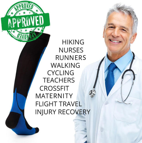 LuChoice 20-30 mmHg, Professional Compression Socks Medical, Orthopedic Support, Nursing