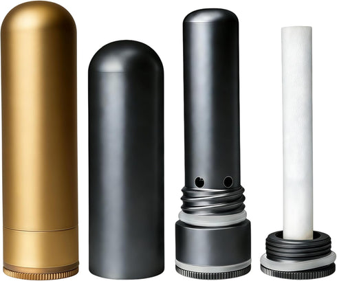 OiwMuOck Metal Nasal inhalers for Essential Oils Refillable Aluminum Aromatherapy Inhaler Comes with