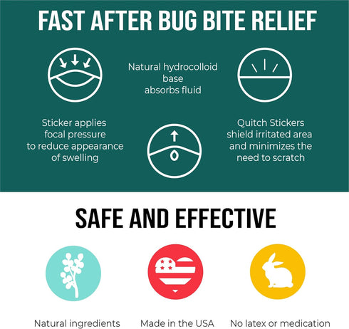 Bug Bite Itch Relief Patch for Kids, Summer Travel Essentials, Mosquito Bug Bite Alternative, Itch Relief for Kids,
