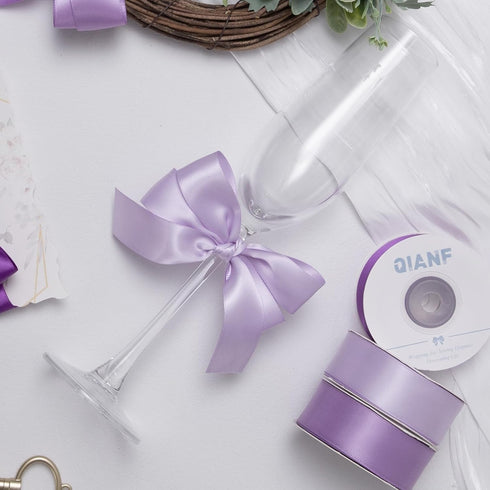 1 Inch Double Face Satin Lavender Ribbon for Gift Wrapping, Hair Bows, Chair Sash, 25 Yards