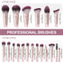 MAANGE Makeup Brushes 18Pcs Makeup Brush Set Premium Synthetic Foundation Face Powder Blush Concealers Make Up Brushes Sets(Pink)
