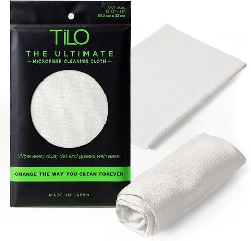 TiLO Microfiber Cleaning Cloth - 19 x 13-inch Ultra-Absorbent Reusable Soft Polishing Cloth for Dust & Dirt
