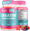 Creatine Monohydrate Gummies - 5000mg Creatine for Women, Pre Workout Chewables with Taurine & B6 - 60 Count