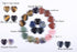 JIC Gem 20 pcs Mixed Crystal Heart Stones, Heart Shape Chakra Stones, 30mm Reiki Balancing Hand Carved