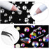 HUETFAT Nail Art Rhinestones Kit 2400pcs Flatback Gems Stones with Storage Organizer Box, Wax Pencil, Tweezers, 6 Sizes