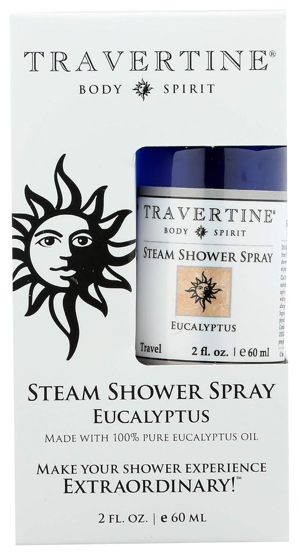 Travertine Spa Eucalyptus Steam Shower Spray, 2 oz