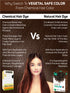 Vegetal Safe Hair Color - Dark Brown 50gm Certified Organic Chemical Free Hair Color for Men and Women