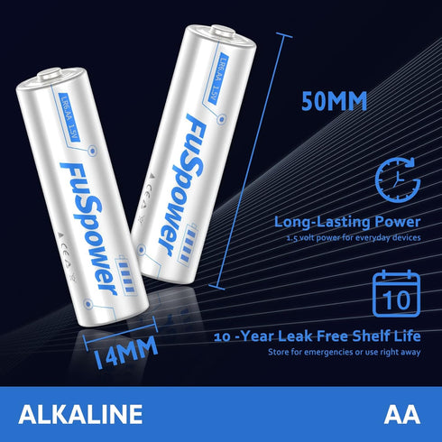 AA Batteries Double A 1.5V LR6 Alkaline Battery (25 Pcs)