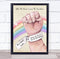 The Card Zoo Rainbow Baby Fist Name Tag Light Skin New Baby Birth Details Keepsake