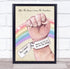 The Card Zoo Rainbow Baby Fist Name Tag Light Skin New Baby Birth Details Keepsake