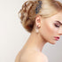 Lurrose Wedding Hair Comb, Blue Rhinestone Hairpin, Vintage Flower Bridal Accessories