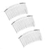 LOVEF 10 Pcs 20 Teeth Silver Fancy DIY Metal Wire Hair Comb Clips for Bridal, Crafts, 3in