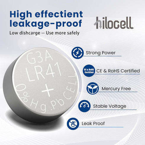 LR41 392 384 192 Battery, 30 Pack, 1.5V AG3 Button Coin Cell Batteries