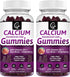 Calcium Magnesium Zinc Gummies with High Absorption Magnesium Glycinate, D3 Sea Moss for Bone & Immune Support - 2 Pack