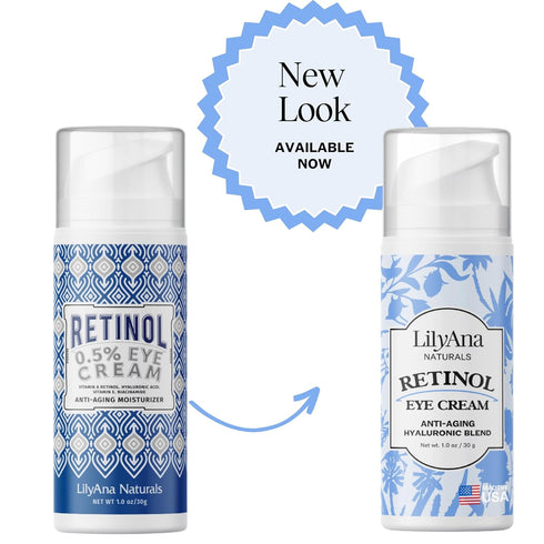 LilyAna Naturals Eye Cream - Anti Aging Eye Cream for Dark Circles and Puffiness, 1.0 Ounce Retinol