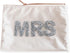 Mrs Makeup Velvet Bag, Bride Cosmetic Pouch with Sparkle Letter, Bridal Shower Gift Idea