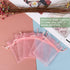 HRX Package Blush Pink Organza Bags 3x4 inch - 100pcs Mesh Gift Bags Jewelry Pouches Drawstring Empty Sachet