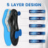 PCSsole Orthotic Insoles with High & Medium Arch Support - Comfort Gel Work Boot Insert for Flat Feet, Plantar