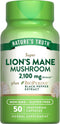 Lions Mane Mushroom Supplement | 2100mg | 50 Capsules | Non-GMO, Gluten Free, Vegetarian | Plus BioPerine