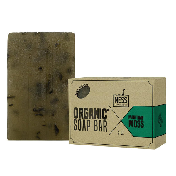 Ness Mens Soap Bar - Maritime Moss Scent, Natural Soap with Organic Ingredients, Handmade in the USA