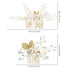 inSowni 36 Pack Gold Flower Leaf Bridal Wedding Hair Side Combs, U-shaped Pearl Hair Pins, Rhinestone Hair Clips