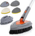 eazer 4-in-1 Long-Handled Tub Scrubber, Versatile Bathroom Cleaning Brush, Ideal for Shower, Tub, and Bathroom
