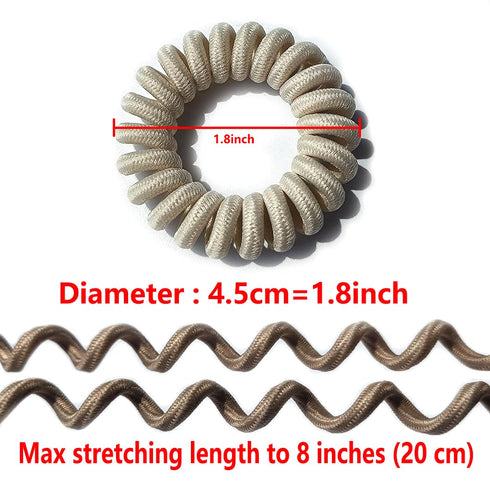 No Crease Spiral Hair Ties 20pcs, Traceless Coil Hair Ties, Waterproof Elastics Hair Bands, Multicolor 1.8inch