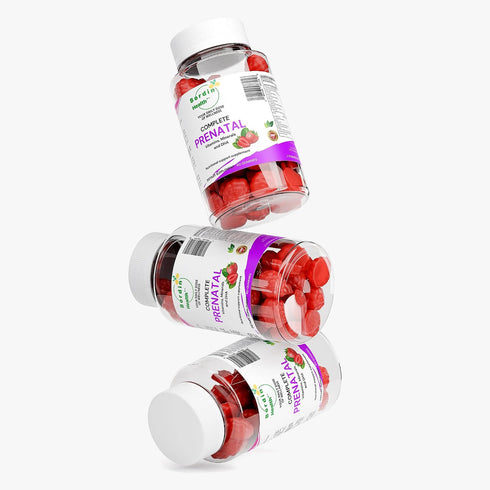 Omega-3 D3 K2, Gummies Complete Prenatal Vitamins, Folic Acid, Iron, Choline for Neural Tube Support, DHA for Fetal
