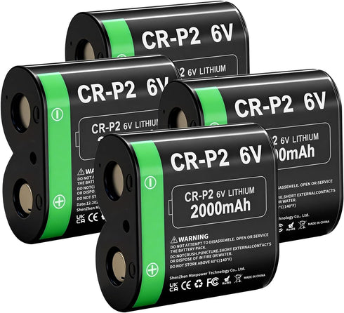 KOOAQQ CR-P2 Batteries, (New Upgraded) 2000mAh 6 Volt Lithium Photo Battery Replaces 223A,