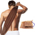 3 Pcs African Exfoliating Net Sponge, Bathing Shower Cloth Kit for Back, Body, Face - Brown