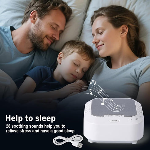 LSXKAMIX 28 3 Noise Sound Machine with Soothing Sounds Night Light White Noise Machine for Adults Baby Kids Sleep