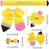 Whaline 5Pcs Back to School Yellow Pencil Hair Bow Clips Ponytail Holder Jumbo Ribbon Grosgrain Hairgrips Cheer Hair Bows Tie for First Day of School Girl Student Cheerleader Hair Accessories