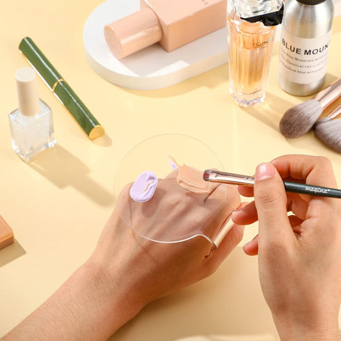 Makeup Mixing Palette, 2 Pieces Handheld Acrylic Foundation Mixing Tray for Makeup Blending